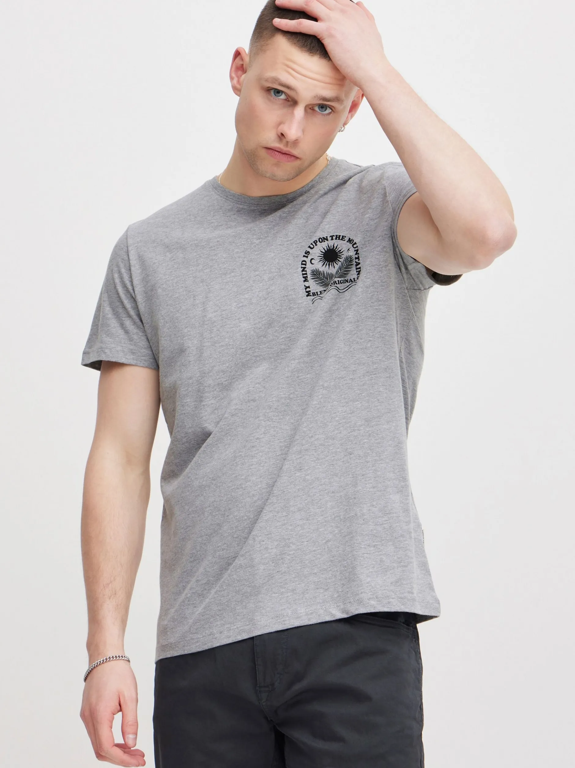 BLEND Herren T-Shirt - BHTee in grau