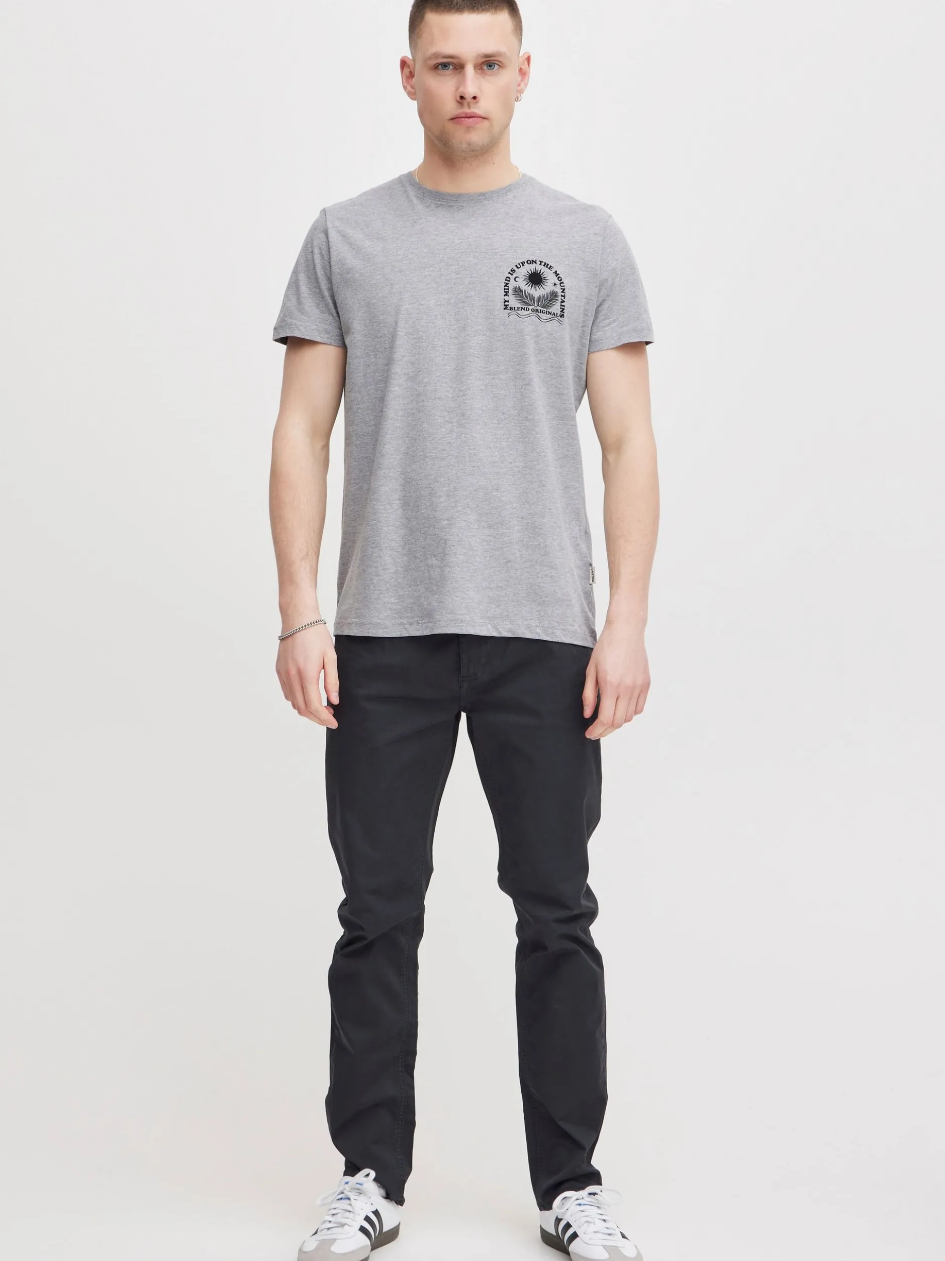 BLEND Herren T-Shirt - BHTee in grau