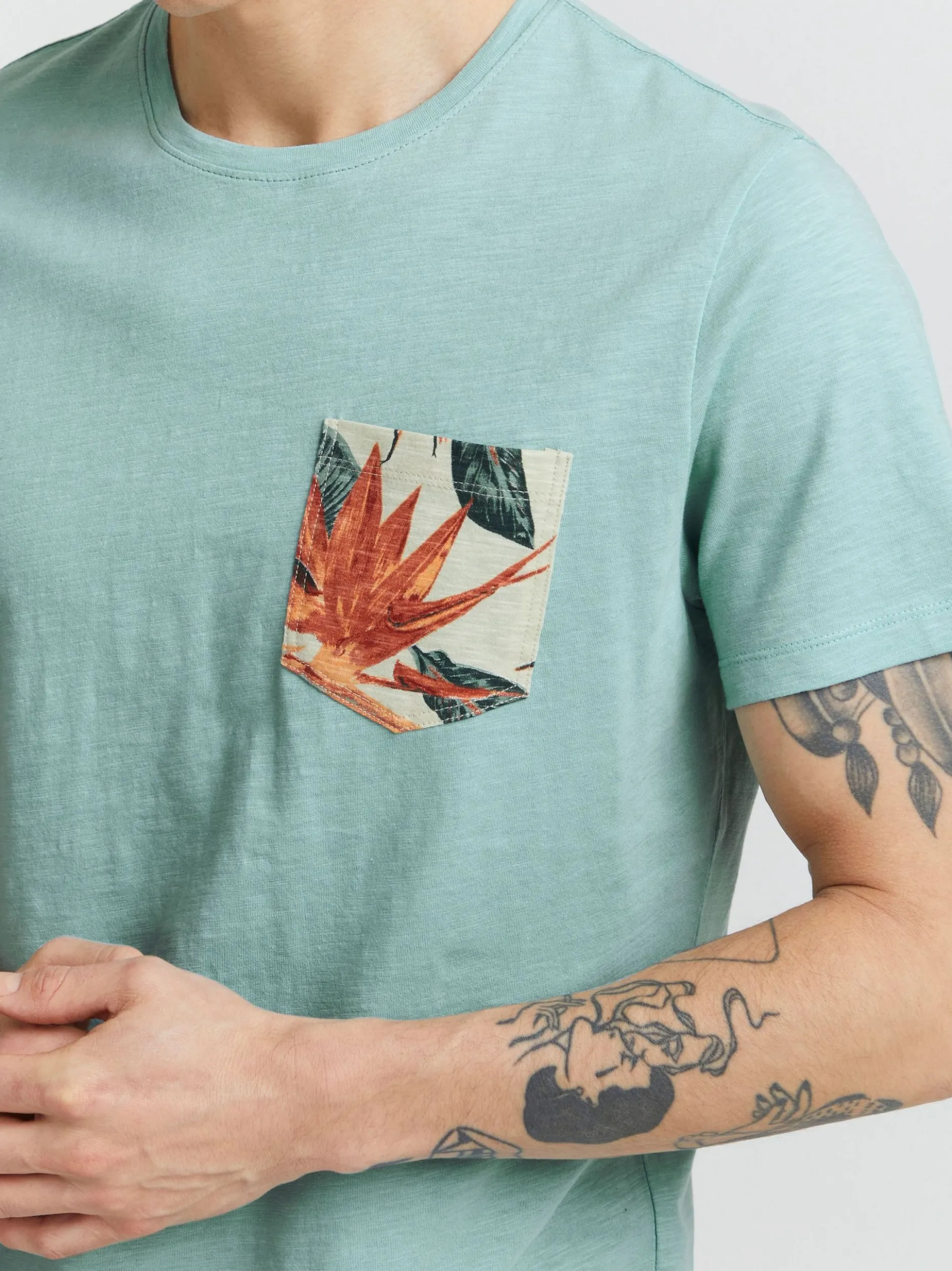 BLEND Herren T-Shirt - BHTrop in mint