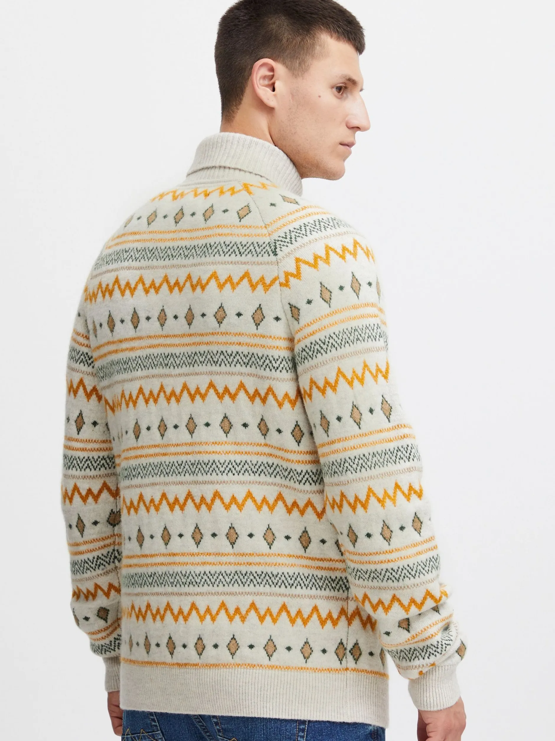 BLEND Herren Weihnachtspullover - BHPullover in beige