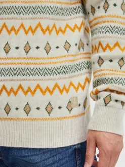 BLEND Herren Weihnachtspullover - BHPullover in beige