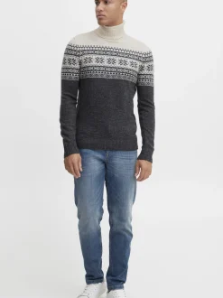 BLEND Herren Weihnachtspullover - BHTjesse in anthrazit