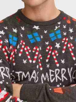 BLEND Herren Weihnachtspullover - BHChristian in anthrazit