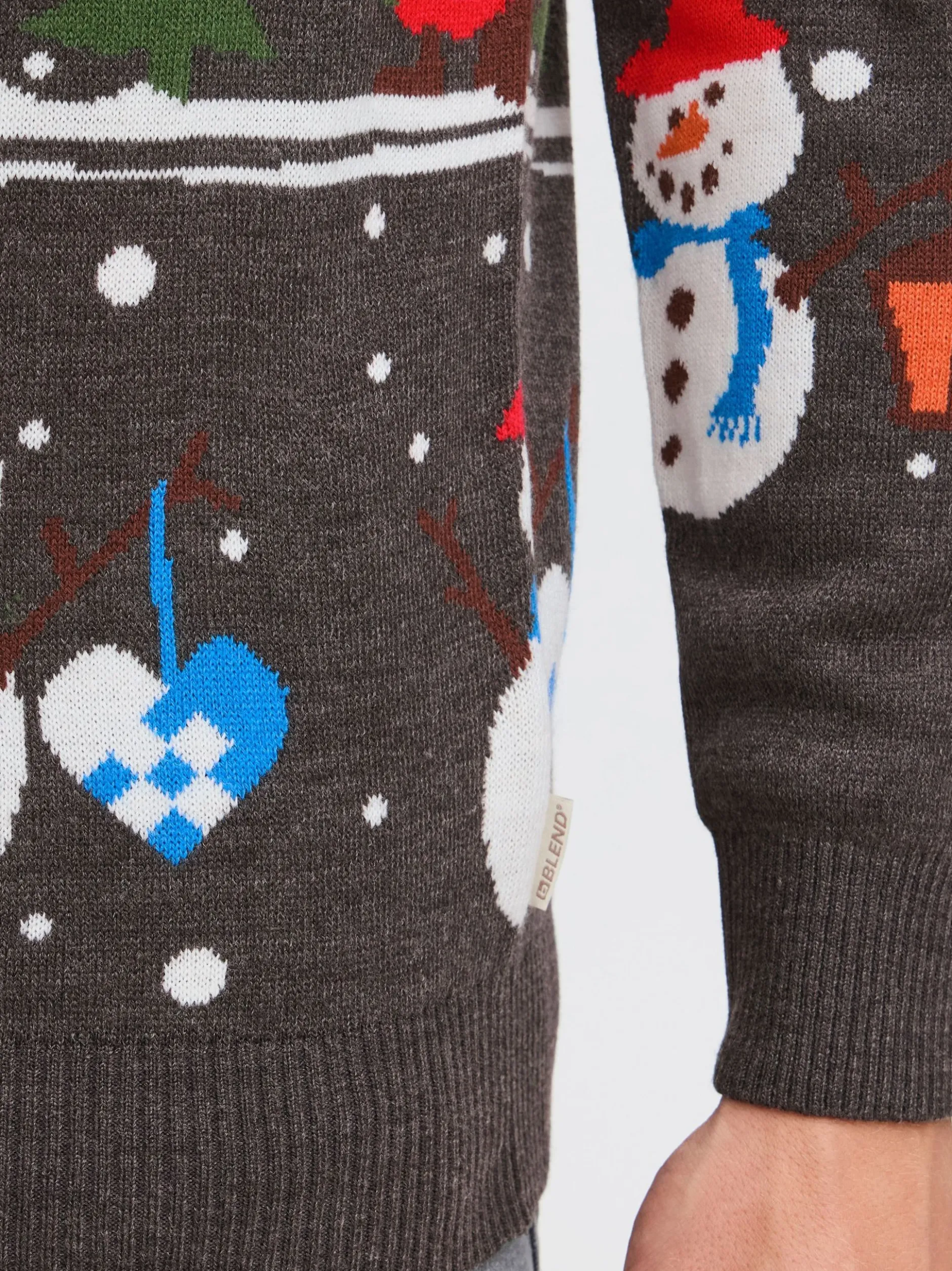 BLEND Herren Weihnachtspullover - BHChristian in anthrazit