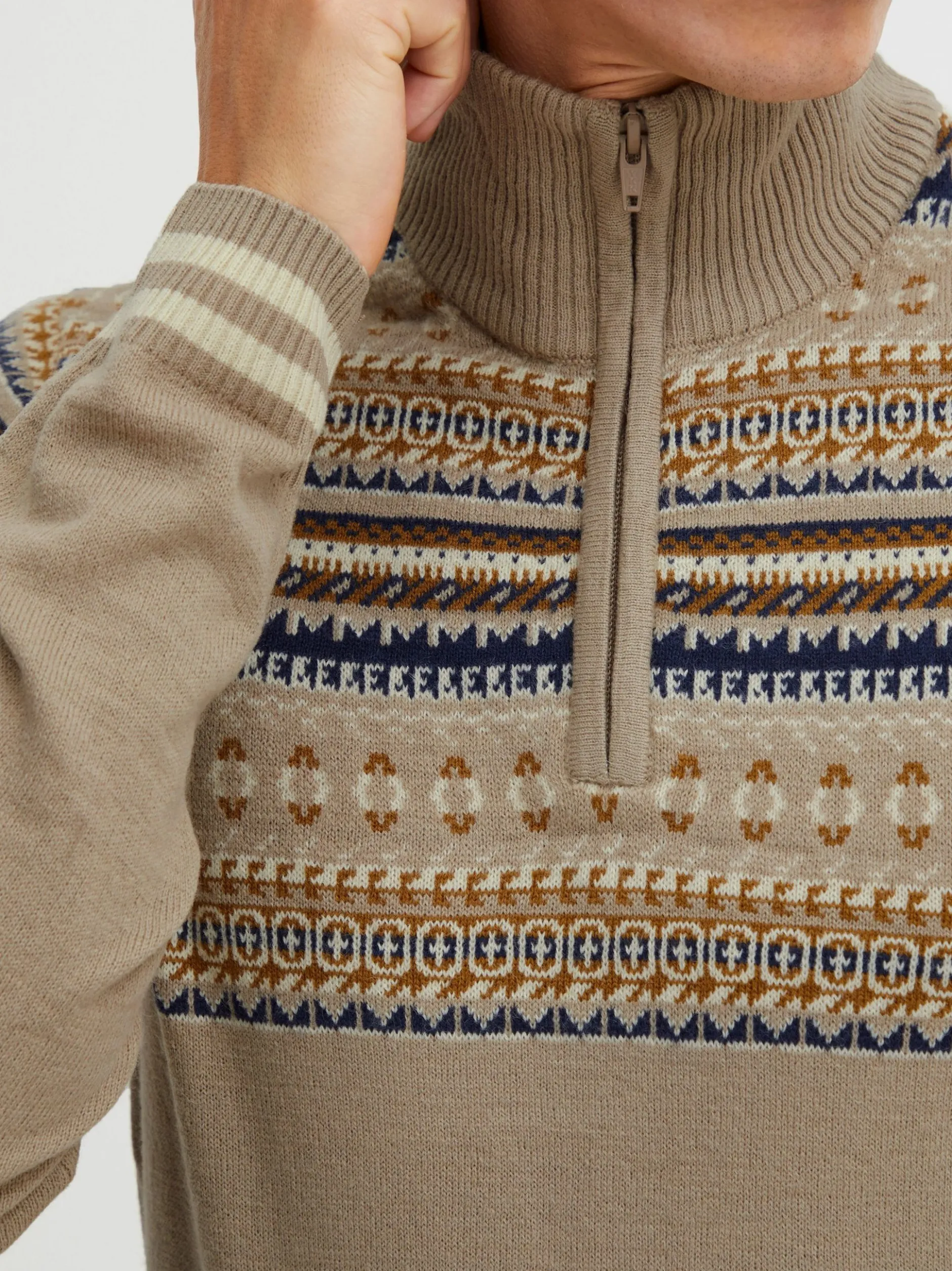 BLEND Herren Weihnachtspullover - BHGrote in beige