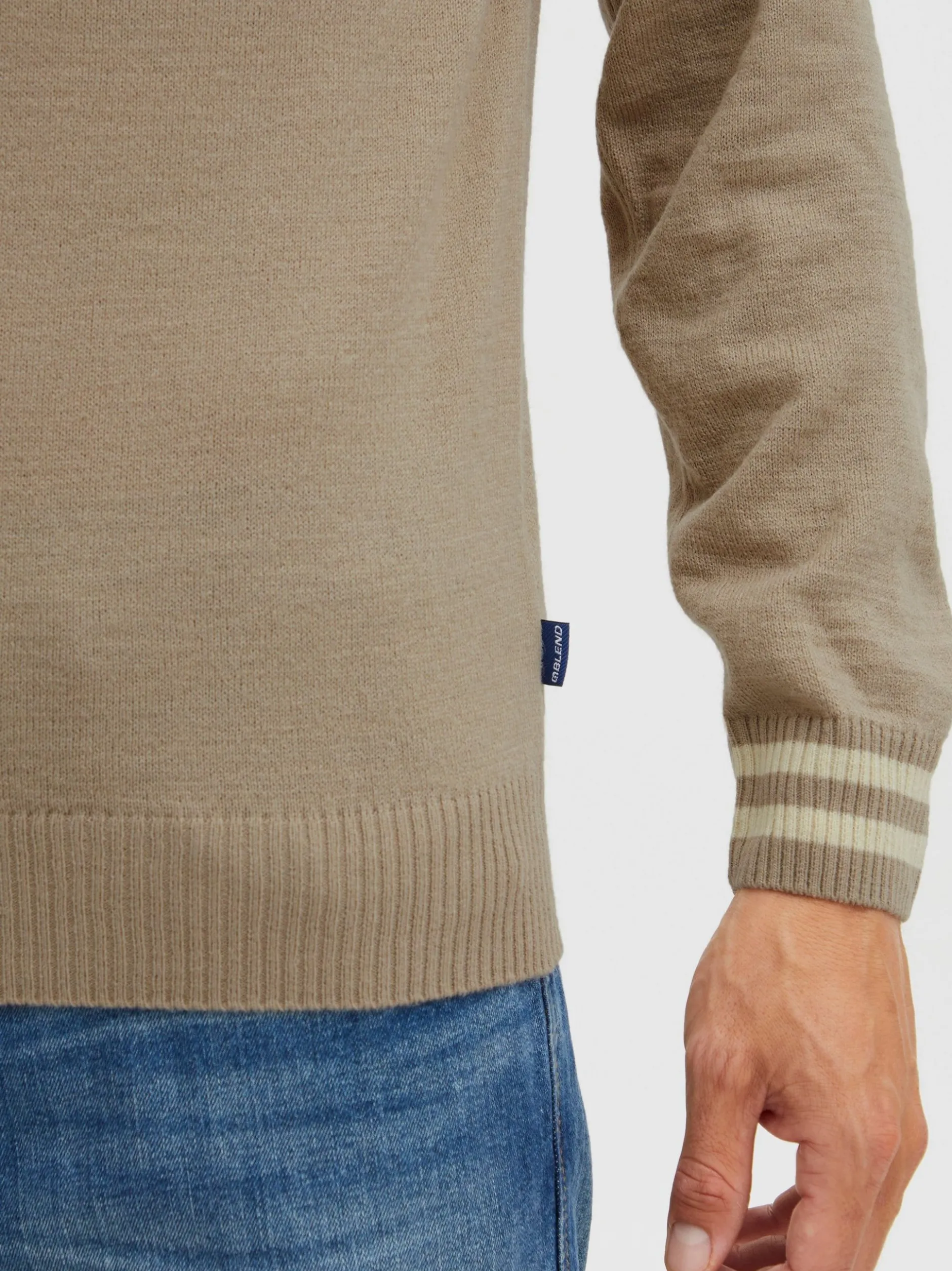 BLEND Herren Weihnachtspullover - BHGrote in beige