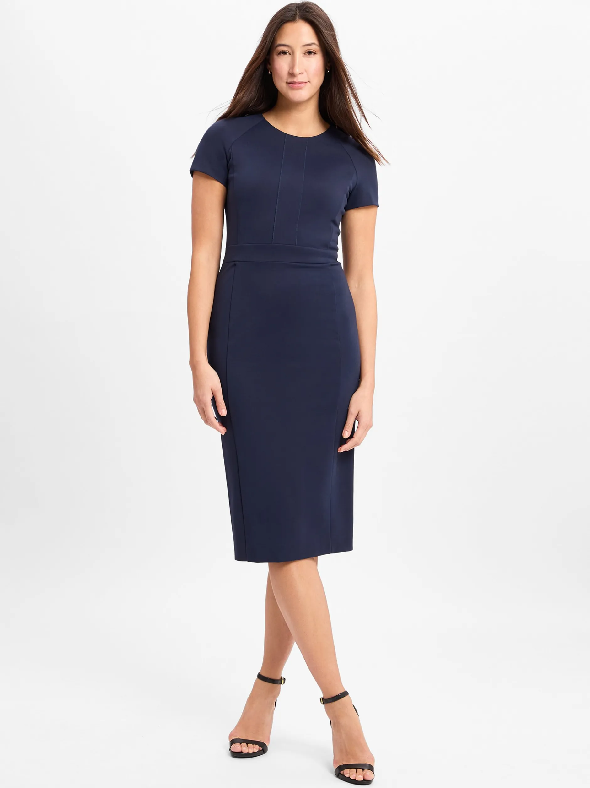 BOSS Damen Kleid - Darsa in marine - Ärmel: kurzarm