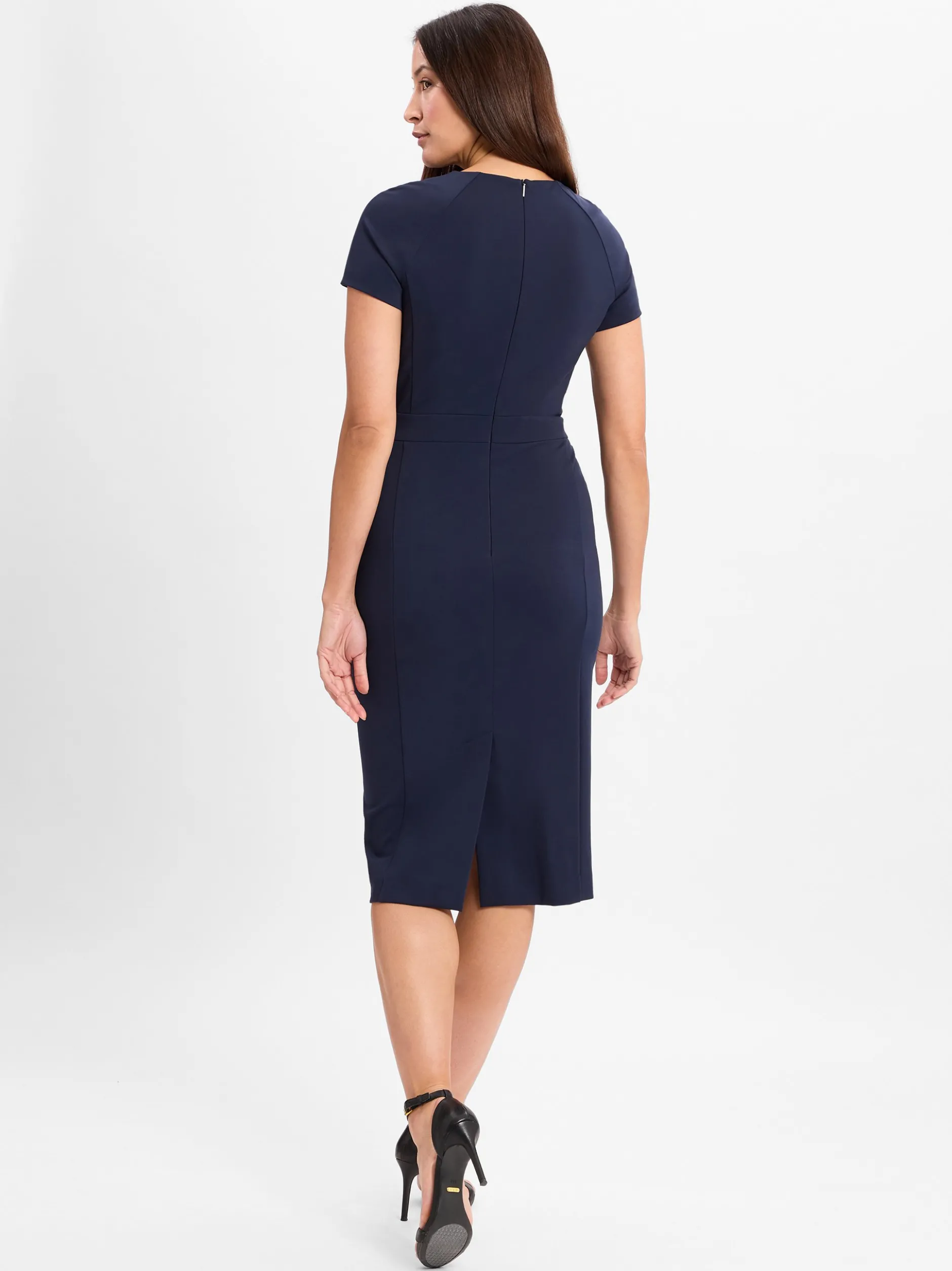 BOSS Damen Kleid - Darsa in marine - Ärmel: kurzarm