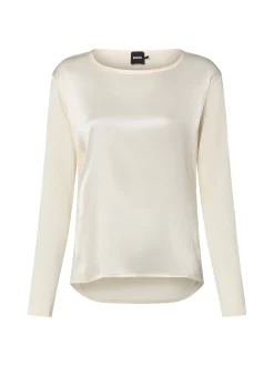 BOSS Damen Langarmshirt mit Seide - Esyva in sand