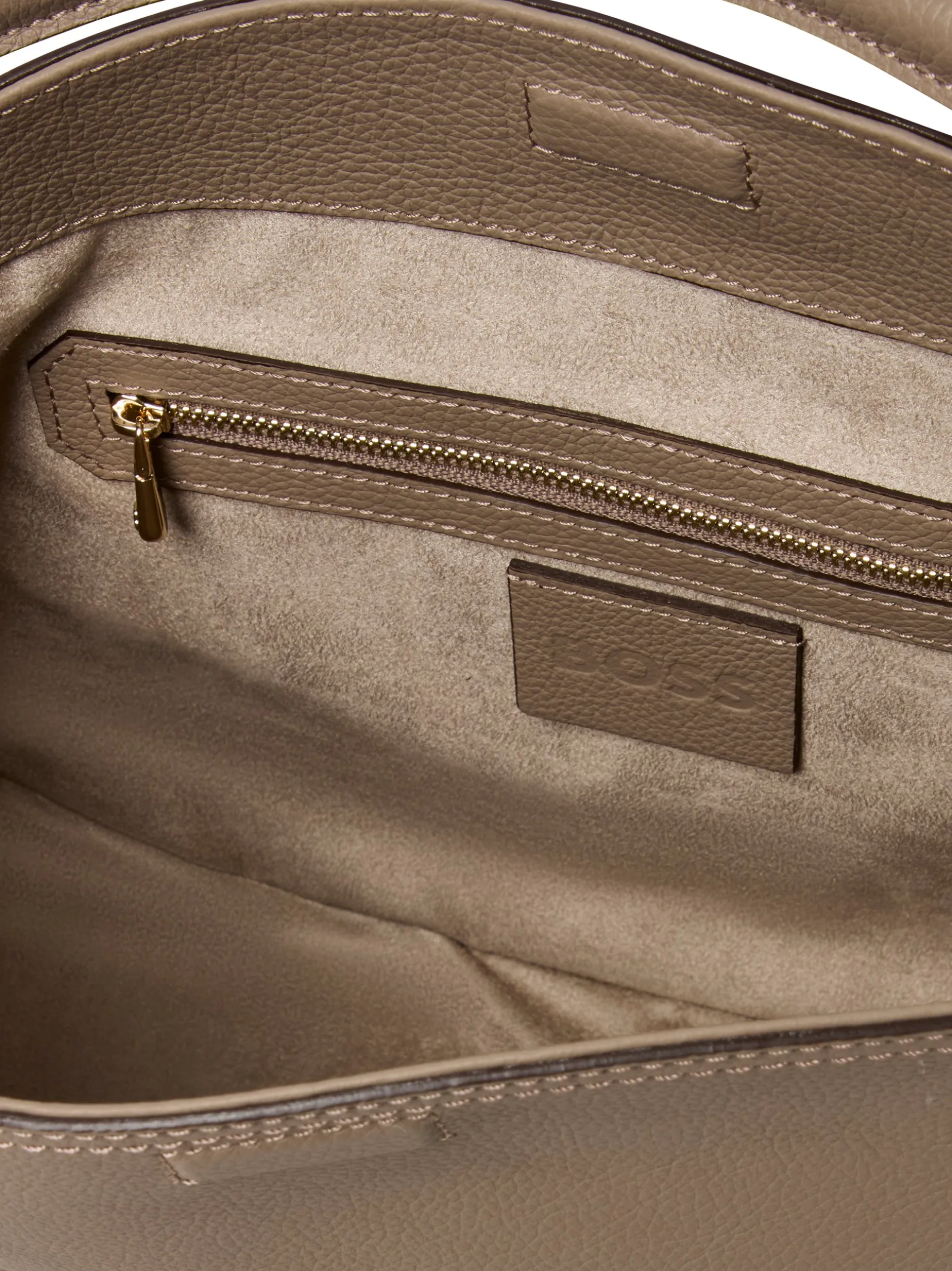 BOSS Damen Ledertasche - Lenah in taupe