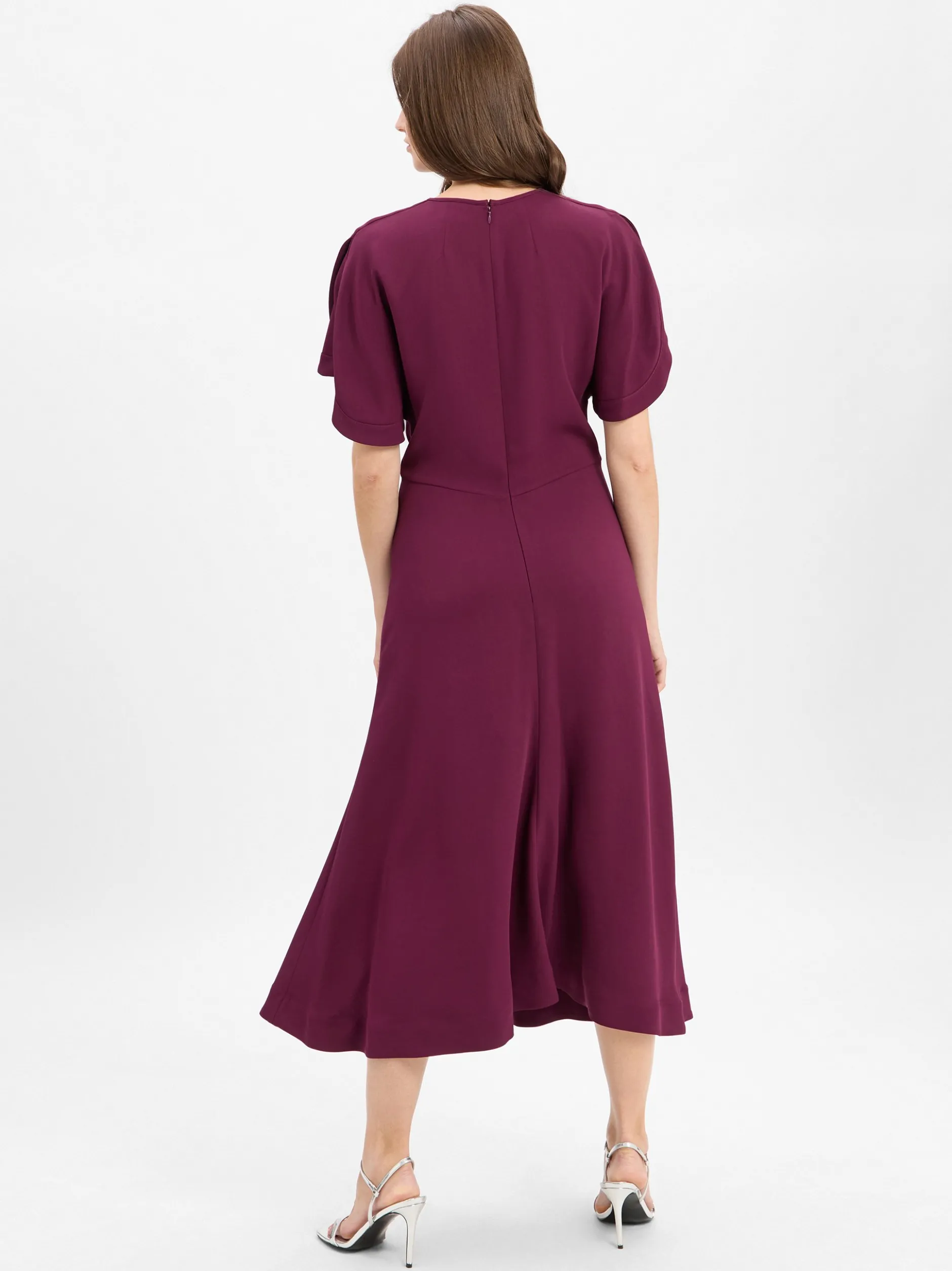 BOSS Damen Midikleid - Denaz in aubergine - Länge: midi