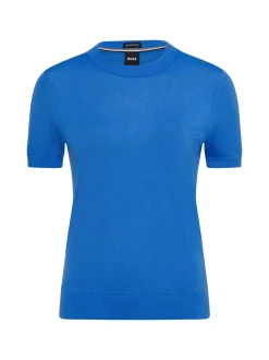 BOSS Damen Pullover aus Merinowolle - Falyssiasi in blau