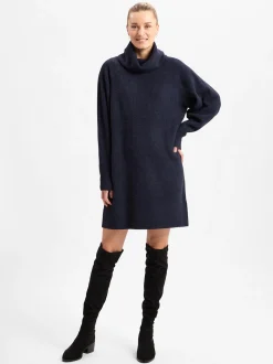 BOSS Damen Strickkleid mit Alpaka-Anteil - Folibia in marine