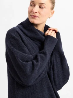 BOSS Damen Strickkleid mit Alpaka-Anteil - Folibia in marine