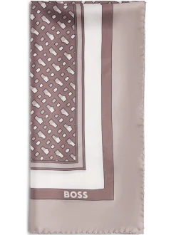 BOSS Damen Tuch aus Seide - Lainy_1 in kitt beige
