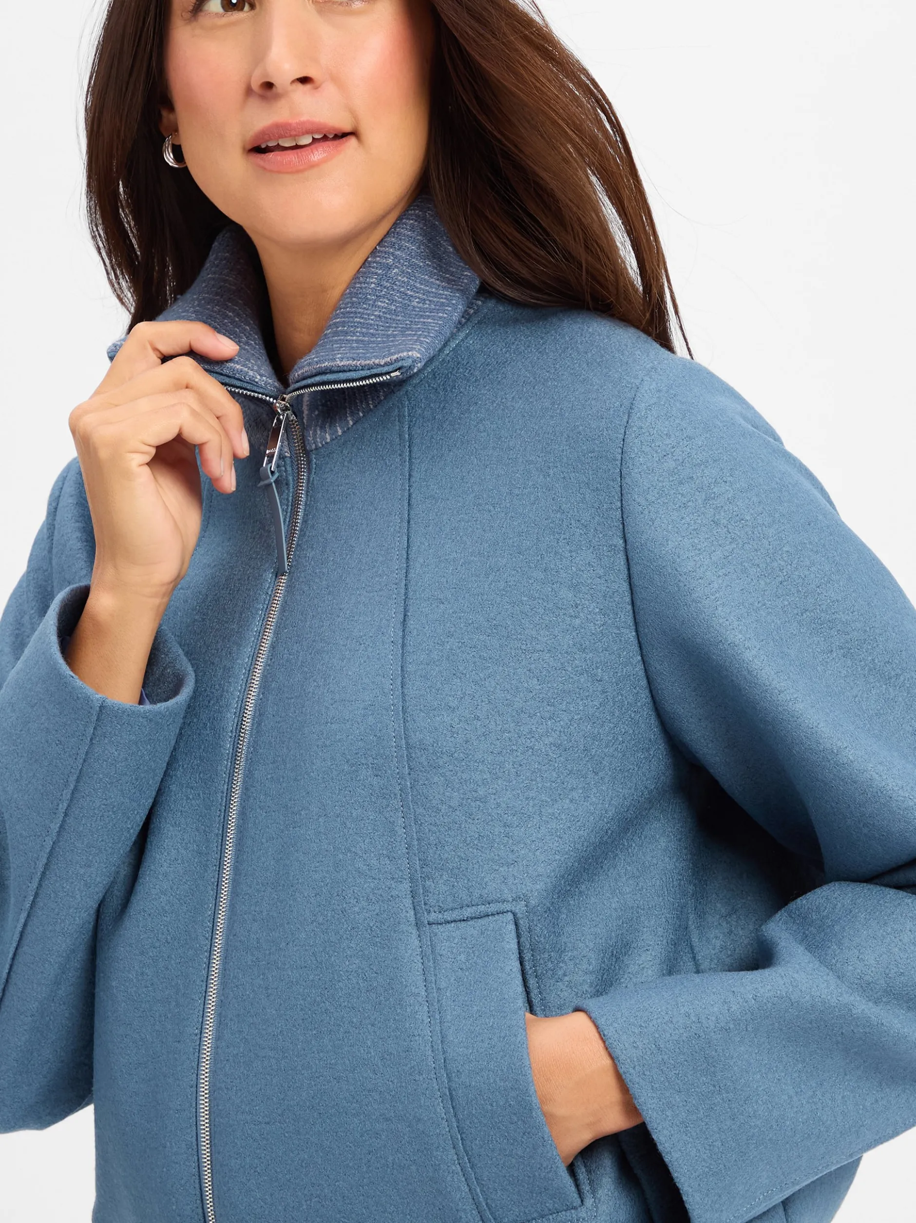 BOSS Damen Winterjacke aus Schurwolle - Cundalini in petrol