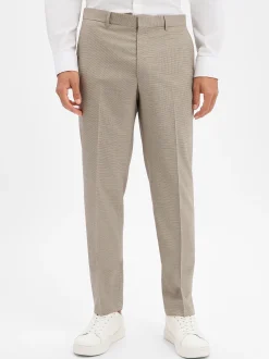BOSS Herren Baukasten-Hose mit Schurwolle - Leon in taupe