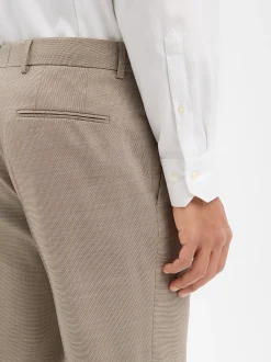 BOSS Herren Baukasten-Hose mit Schurwolle - Leon in taupe