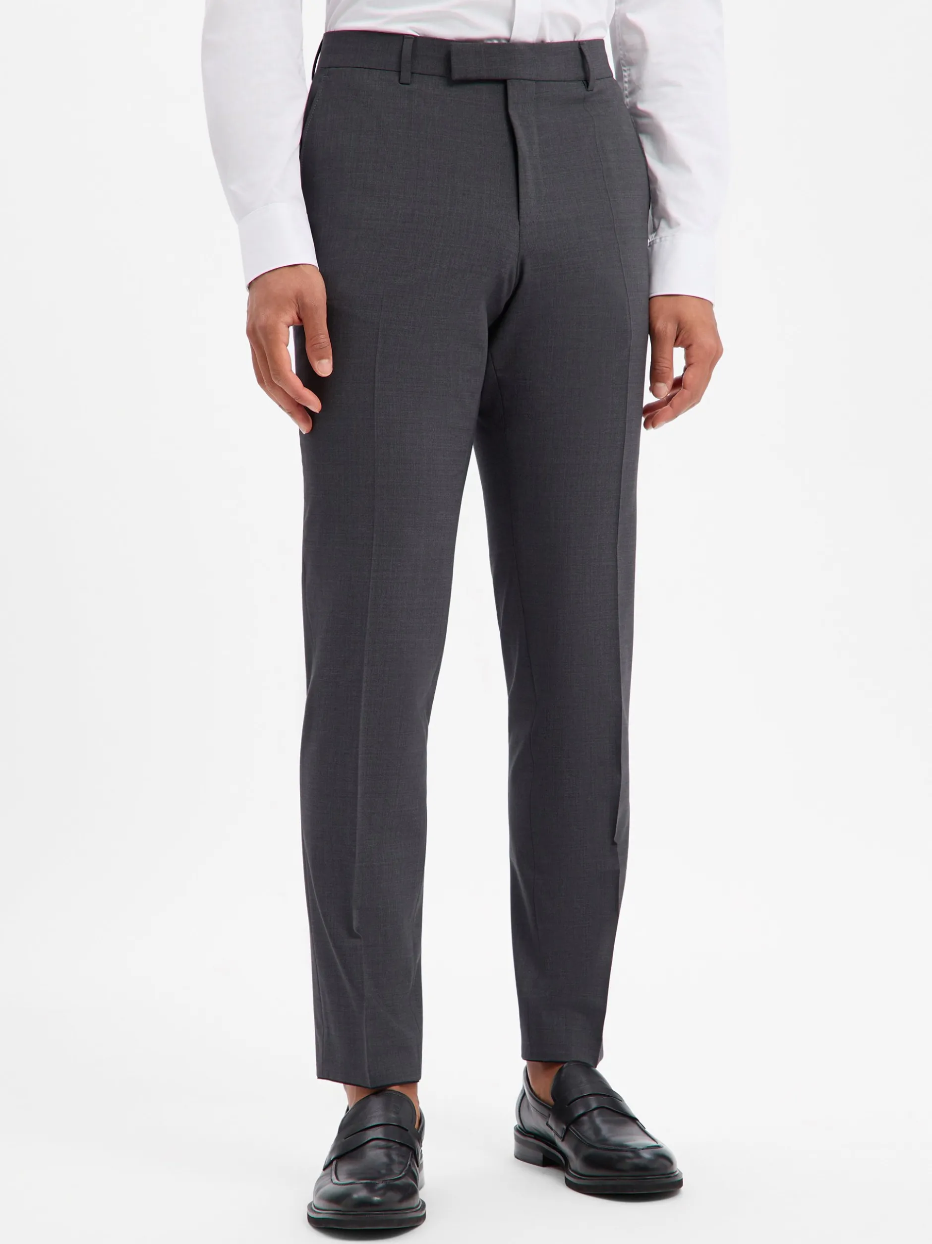 BOSS Herren Baukasten-Schurwoll-Hose - H-Gio-MM-C-NF in anthrazit