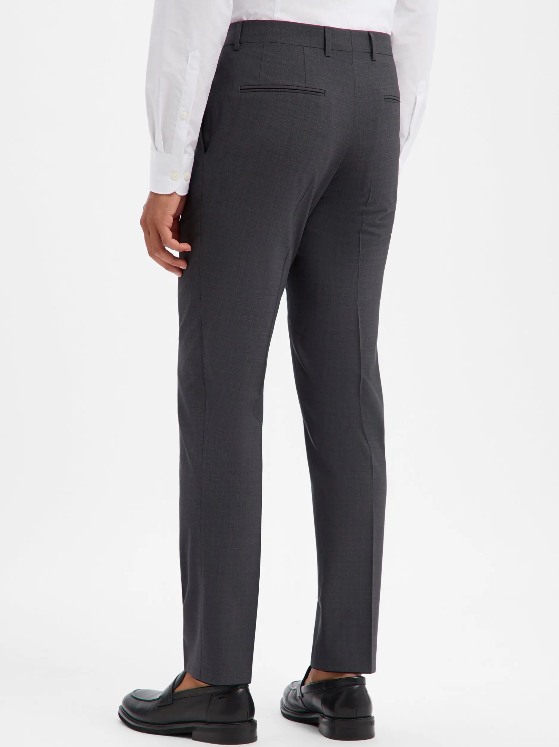 BOSS Herren Baukasten-Schurwoll-Hose - H-Gio-MM-C-NF in anthrazit