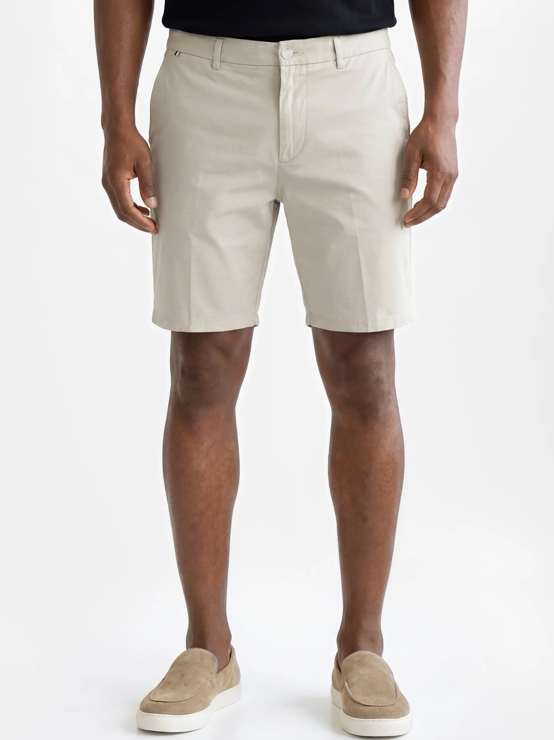 BOSS Herren Chinoshorts - Kane in beige - Länge: kurz