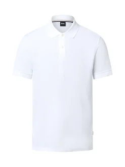 BOSS Herren Poloshirt - Pallas in weiß - Ärmel: kurzarm