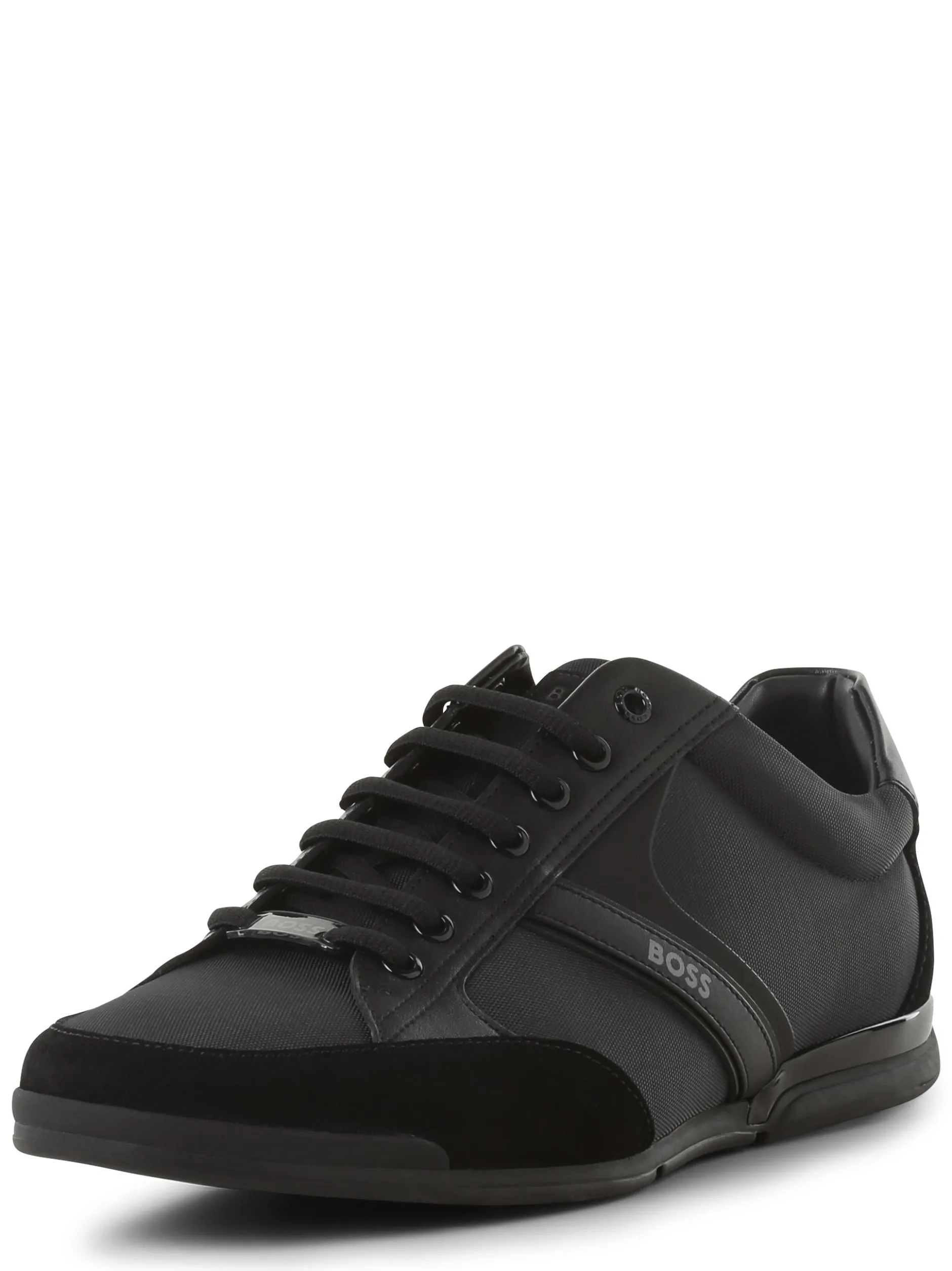 BOSS Herren Sneaker mit Leder-Anteil - Saturn_Lowp_mx A_N in schwarz