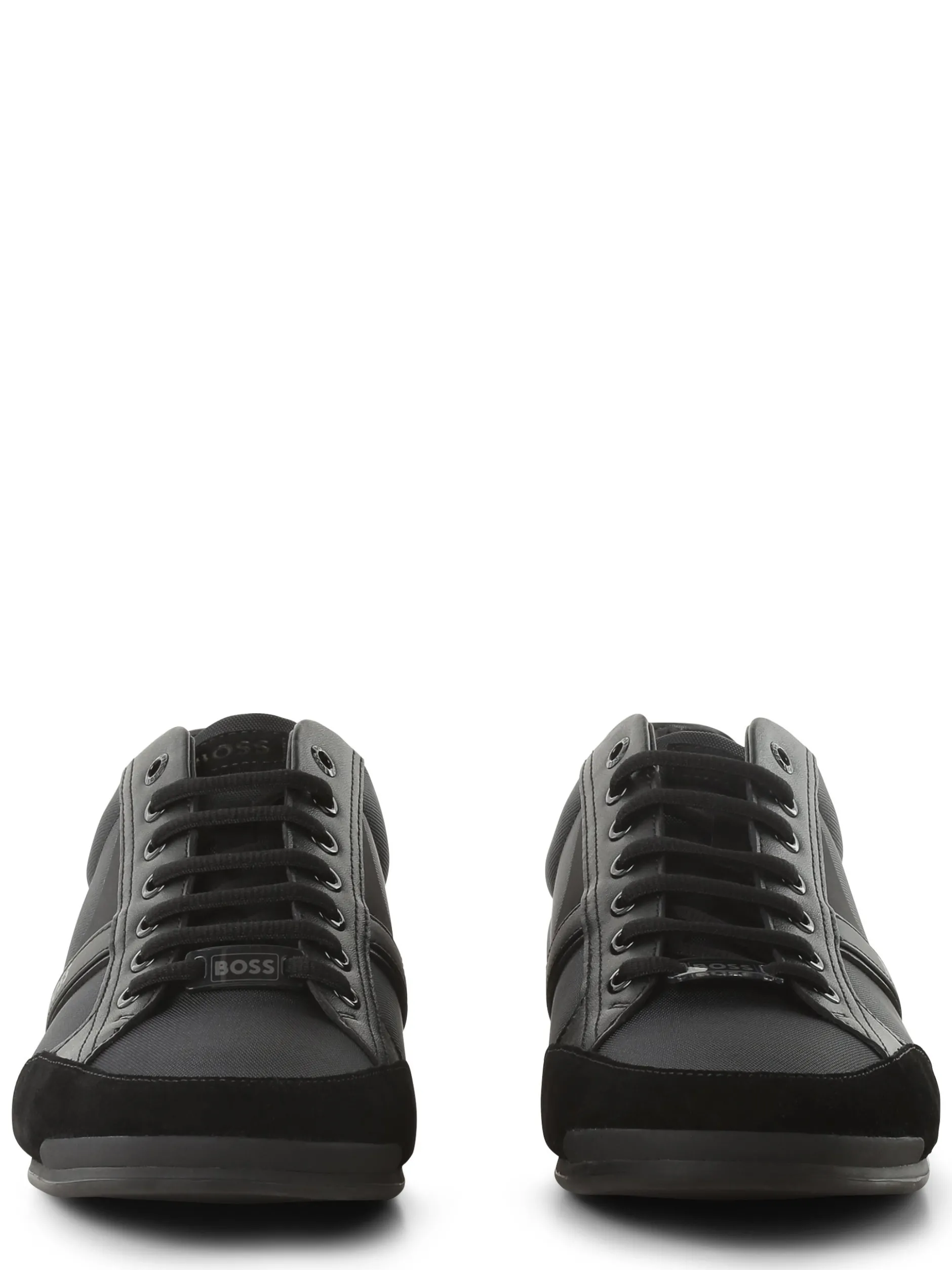 BOSS Herren Sneaker mit Leder-Anteil - Saturn_Lowp_mx A_N in schwarz