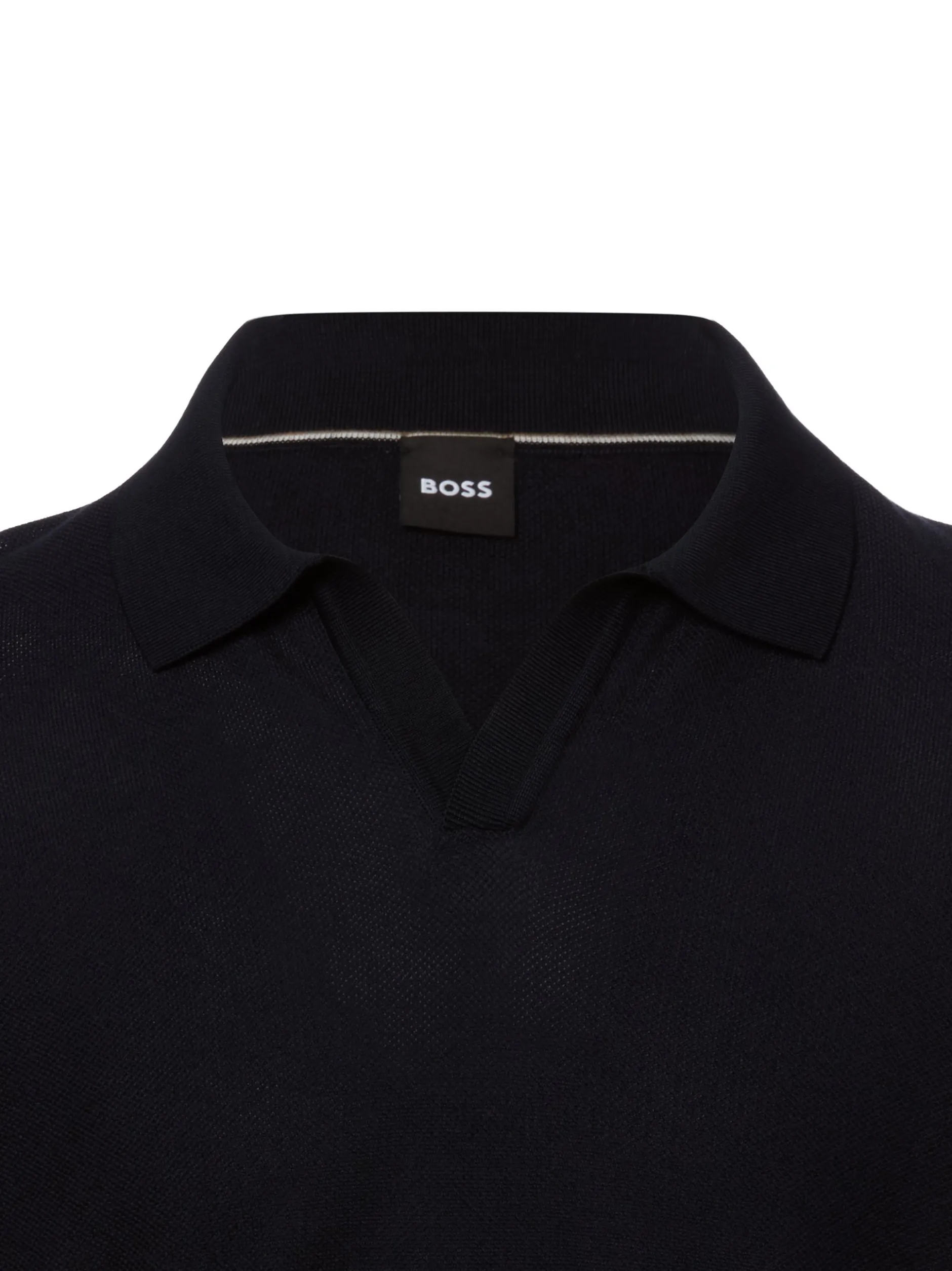 BOSS Herren Strick-Poloshirt - Narciso in marine