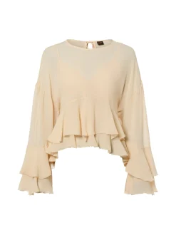 BOSS Orange Damen Blusenshirt - Bleja in beige