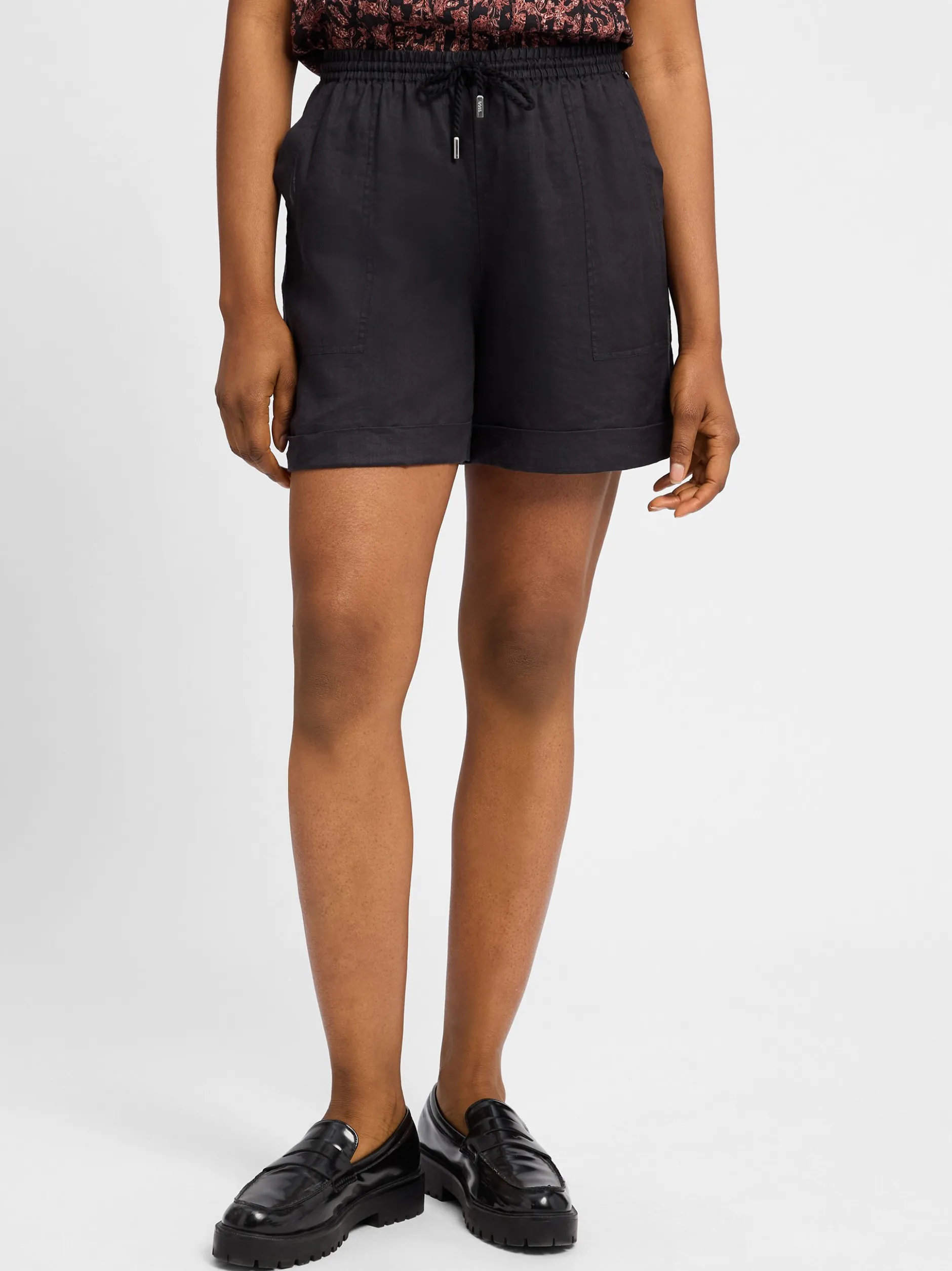 BOSS Orange Damen Shorts - Tanjina in schwarz