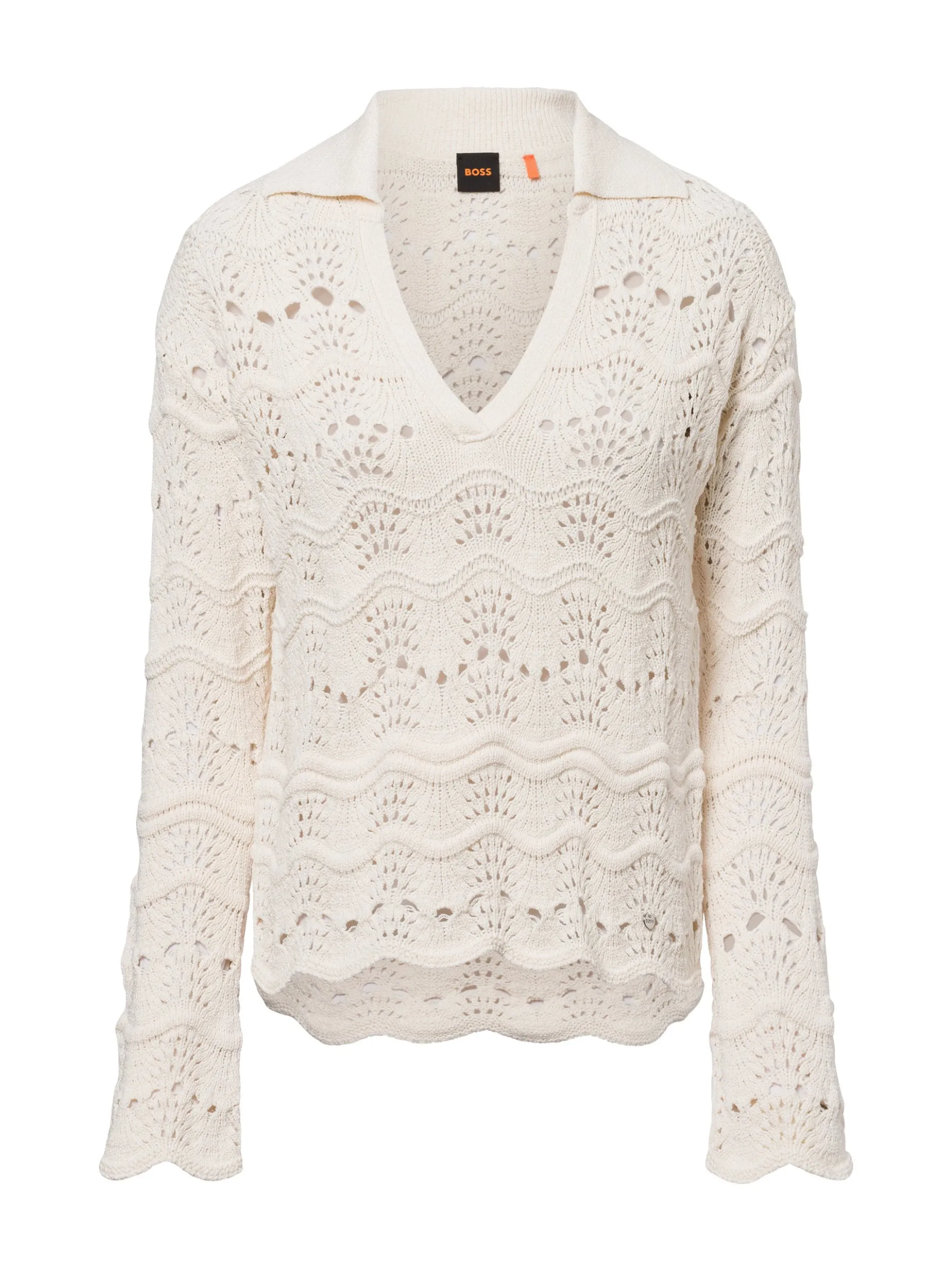 BOSS Orange Damen Strickpullover - Fyder in ecru