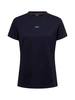 BOSS Orange Damen T-Shirt - C_Elogo_5-s in marine