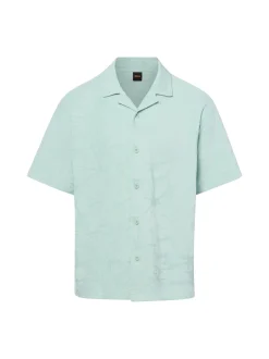 BOSS Orange Herren Frottee-Kurzarmhemd - We_Flower in mint