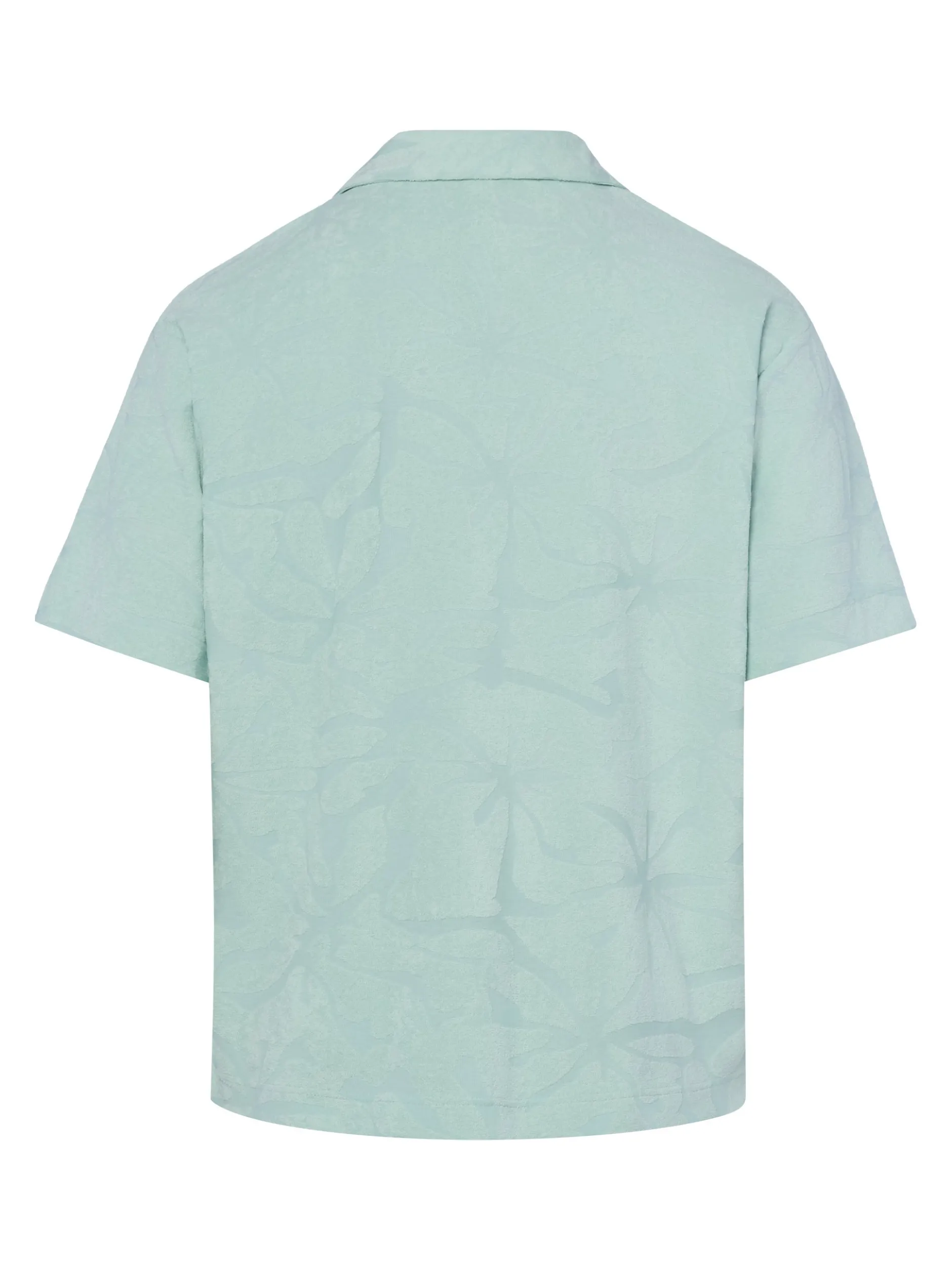 BOSS Orange Herren Frottee-Kurzarmhemd - We_Flower in mint