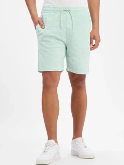 BOSS Orange Herren Frottee-Shorts - Flower in mint