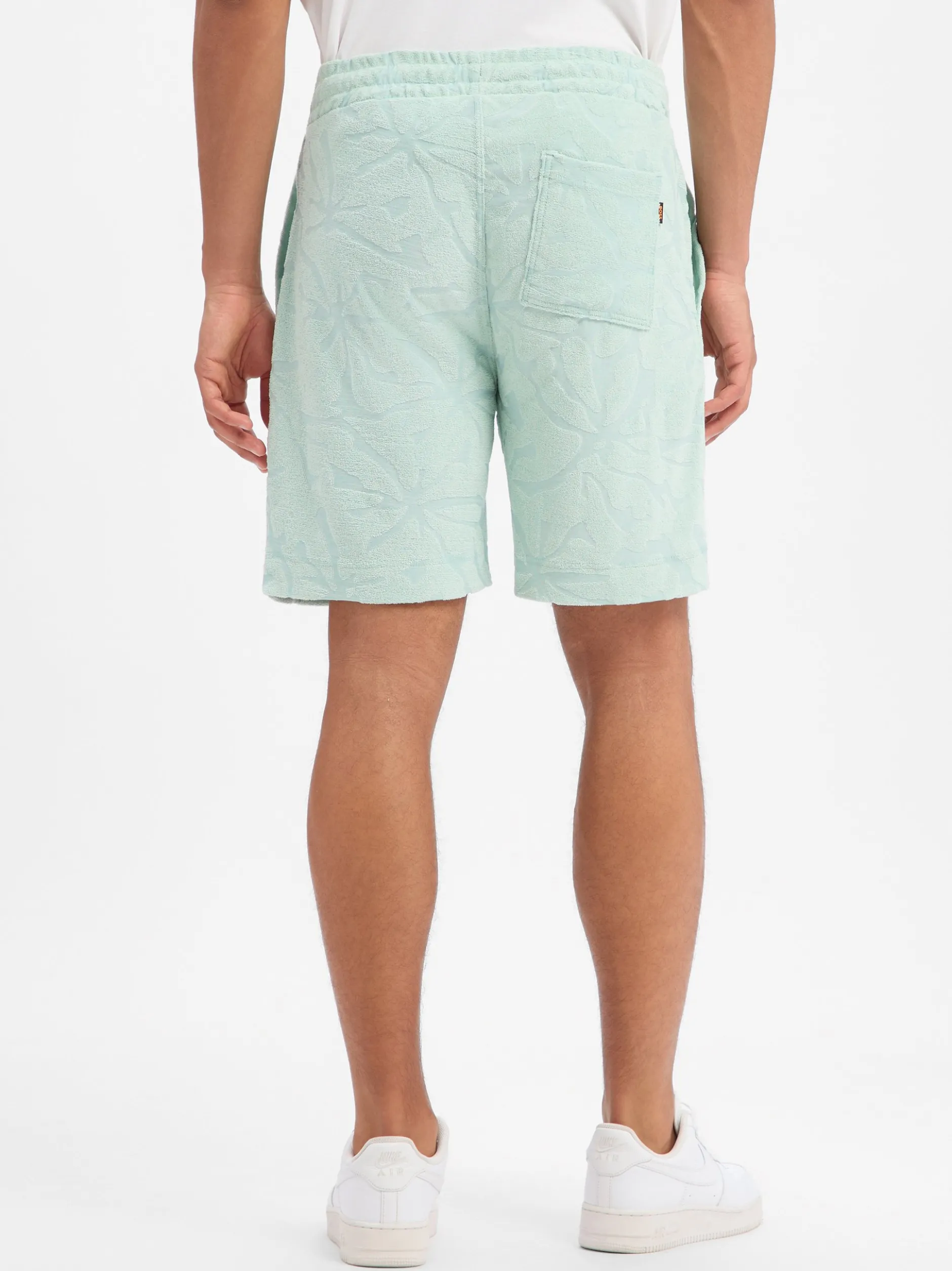 BOSS Orange Herren Frottee-Shorts - Flower in mint
