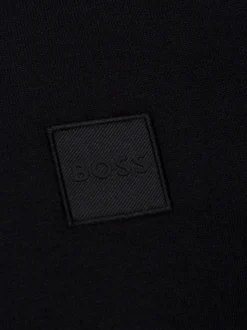 BOSS Orange Herren Langarmshirt - Tacks in schwarz
