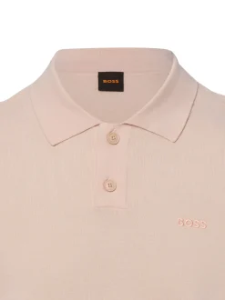 BOSS Orange Herren Strick-Poloshirt - Asac in nude