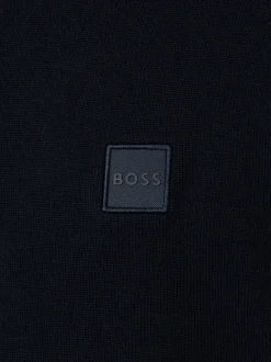 BOSS Orange Herren Strickpullover mit Cashmere - Kanobix in marine