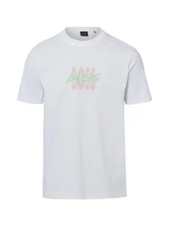 BOSS Orange Herren T-Shirt - Te_Bass in weiß