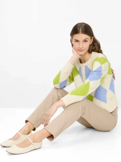 BRAX Damen Chino - Mary in beige - Länge: lang