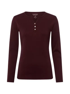 brookshire Damen Langarmshirt in bordeaux