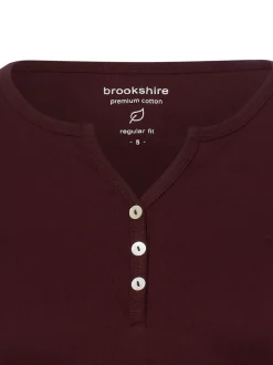 brookshire Damen Langarmshirt in bordeaux