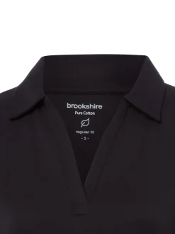 brookshire Damen Poloshirt in schwarz - Ärmel: kurzarm