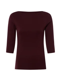 brookshire Damen Shirt in bordeaux - Ausschnitt: U-Boot