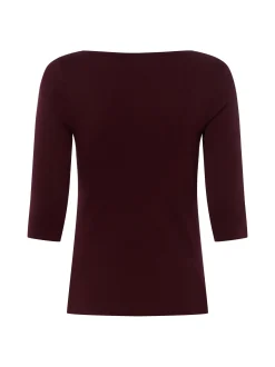 brookshire Damen Shirt in bordeaux - Ausschnitt: U-Boot