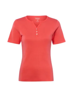 brookshire Damen T-Shirt in koralle - Ausschnitt: Henley