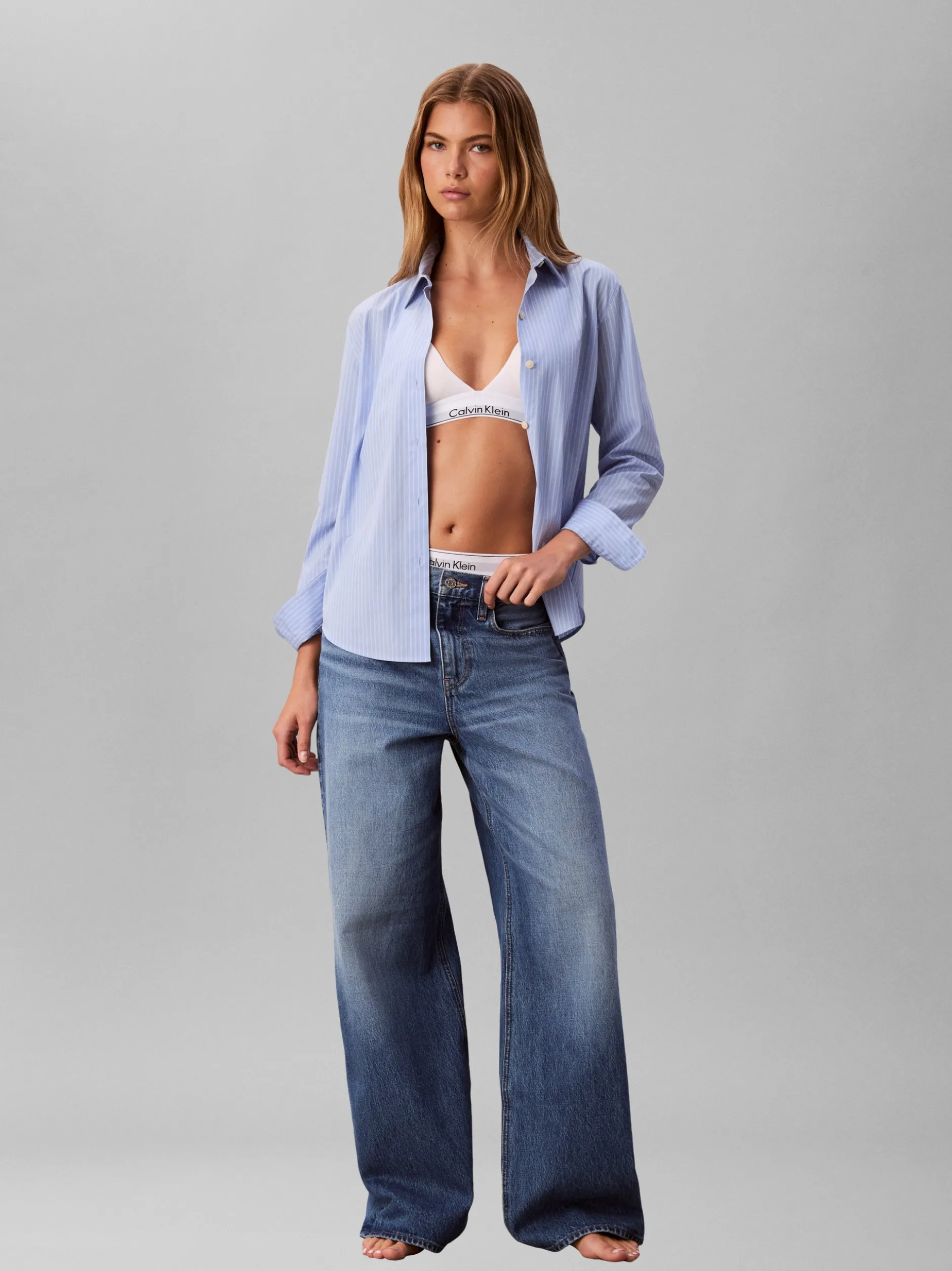 Calvin Klein Jeans Damen Boyfriend Jeans in light stone