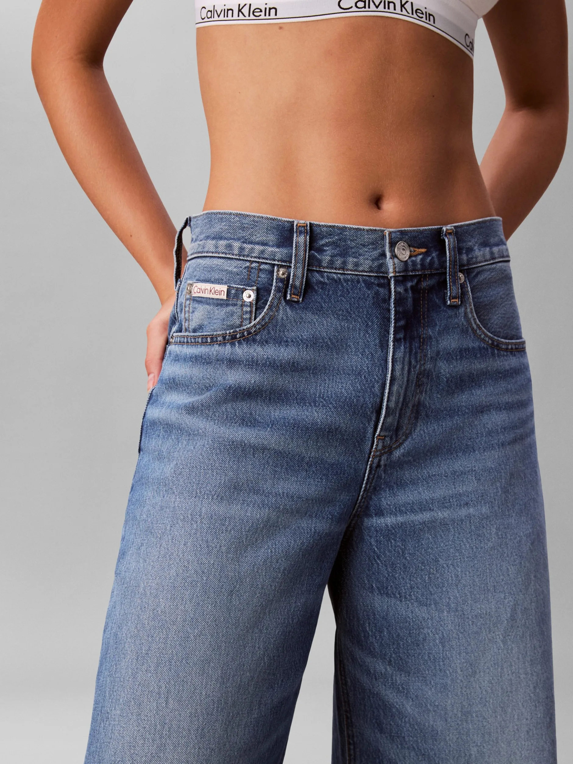 Calvin Klein Jeans Damen Boyfriend Jeans in light stone